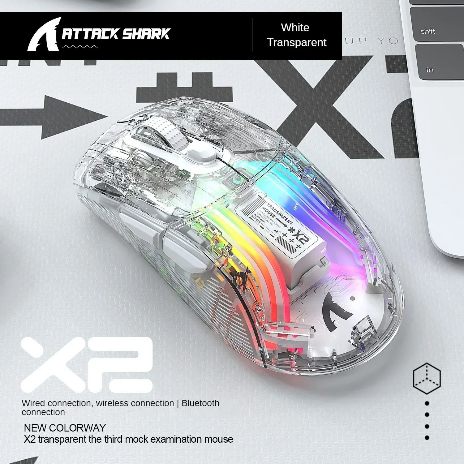 Беспроводная связь ATTACK SHARK-Game X2 Pro, тройной режим, Clear Shell, RGB, Aste, 4000 ug I, S6
Беспроводная связь ATTACK SHARK-Game X2 Pro, тройной режим, Clear Shell, RGB, Aste, 4000 ug I, S6