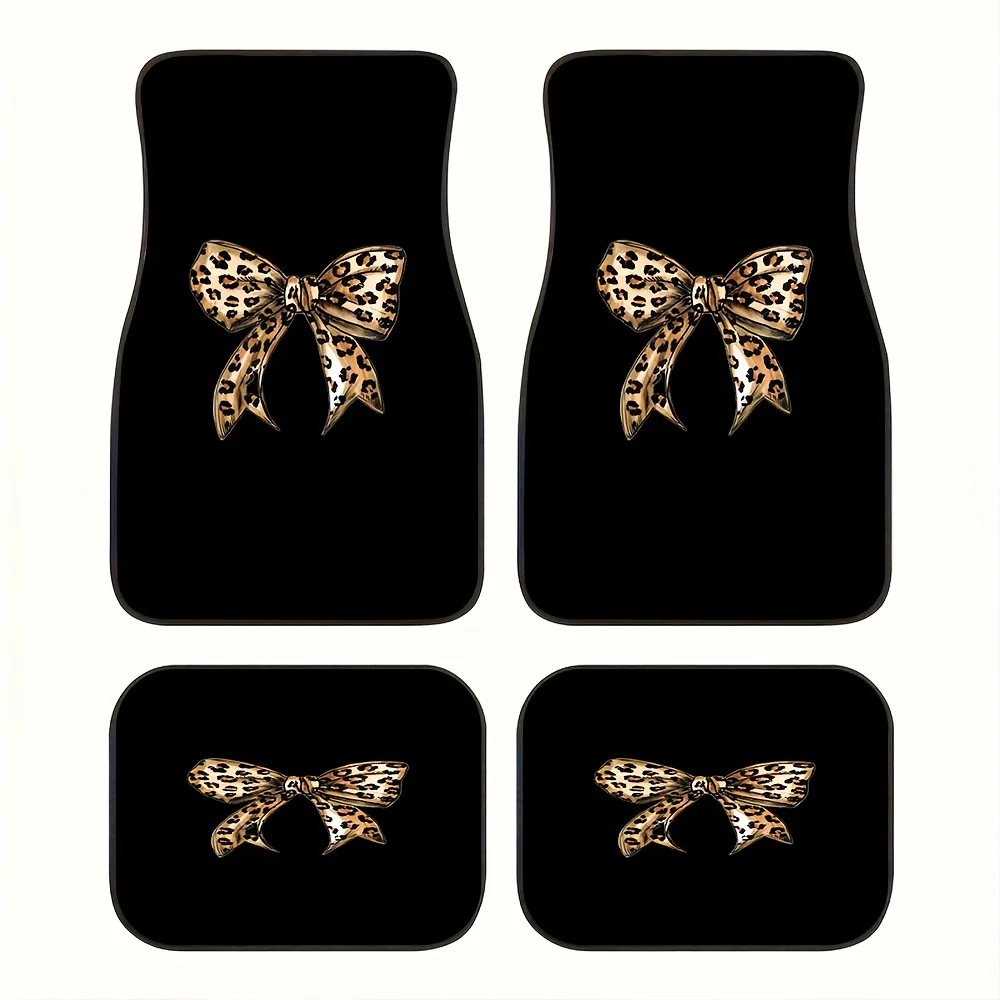 4-Pack Leopard Print Bow Car Mats - Soft Easy Clean Install, Anti-Slip Durable, Stylish, Fits Most Vehicles, Great Gift
4-Pack Leopard Print Bow Car Mats - Soft Easy Clean Install, Anti-Slip Durable, Stylish, Fits Most Vehicles, Great Gift