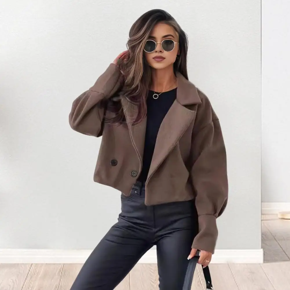 Women Fall Winter Coat Turn-down Collar Short Coat Button Closure Cardigan OL Commuting Jacket Lady Daily Outwear
Women Fall Winter Coat Turn-down Collar Short Coat Button Closure Cardigan OL Commuting Jacket Lady Daily Outwear