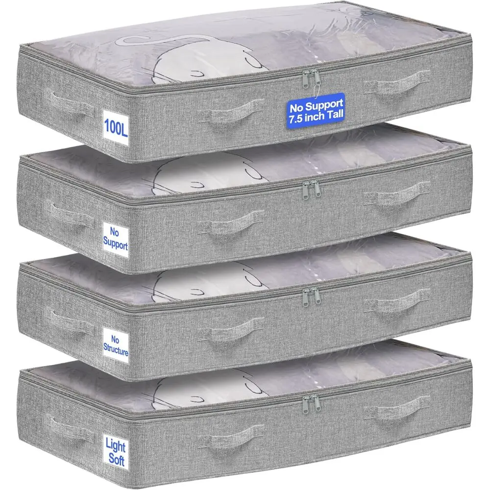 Набор из 4 мягких складных контейнеров для хранения под кроватью 20x40x7,5 дюймов для общежитий
Набор из 4 мягких складных контейнеров для хранения под кроватью 20x40x7,5 дюймов для общежитий