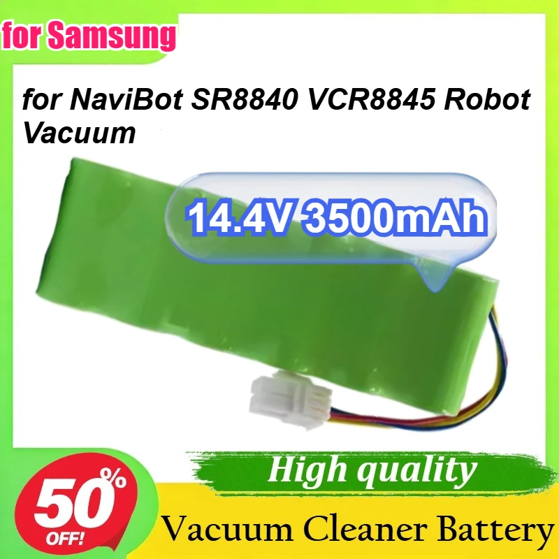 14.4V 3500mAh Ni-MH Replacement for Samsung NaviBot SR8840 VCR8845 Robot Vacuum Rechargeable Battery
14.4V 3500mAh Ni-MH Replacement for Samsung NaviBot SR8840 VCR8845 Robot Vacuum Rechargeable Battery