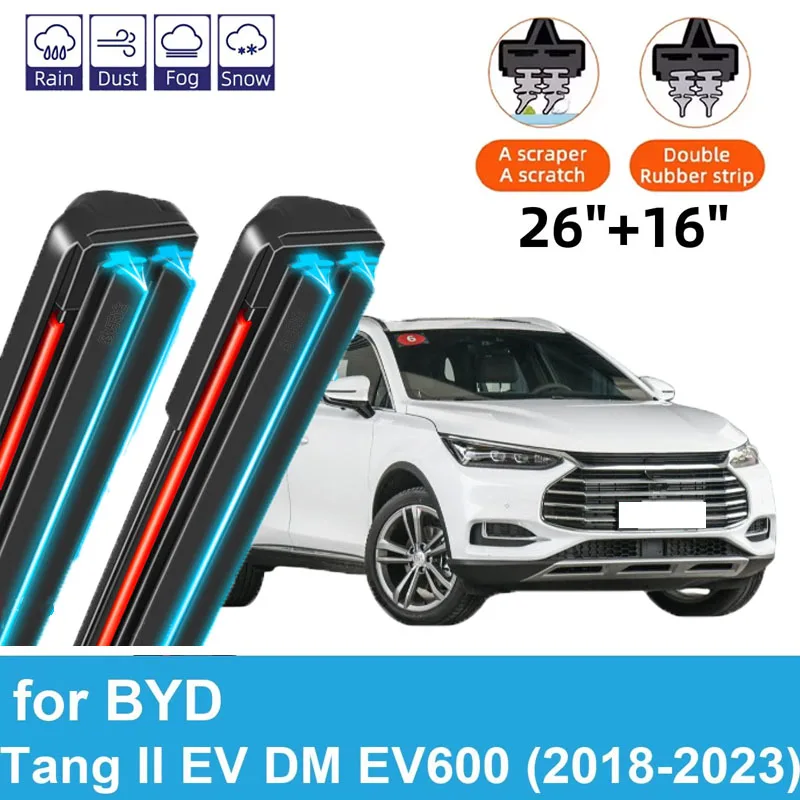2PCS Car Wiper Blades for 2018-2023 BYD Tang II EV DM EV600 Front Windscreen Windshield Double Rubber Car Accessories 2022 2023
2PCS Car Wiper Blades for 2018-2023 BYD Tang II EV DM EV600 Front Windscreen Windshield Double Rubber Car Accessories 2022 2023