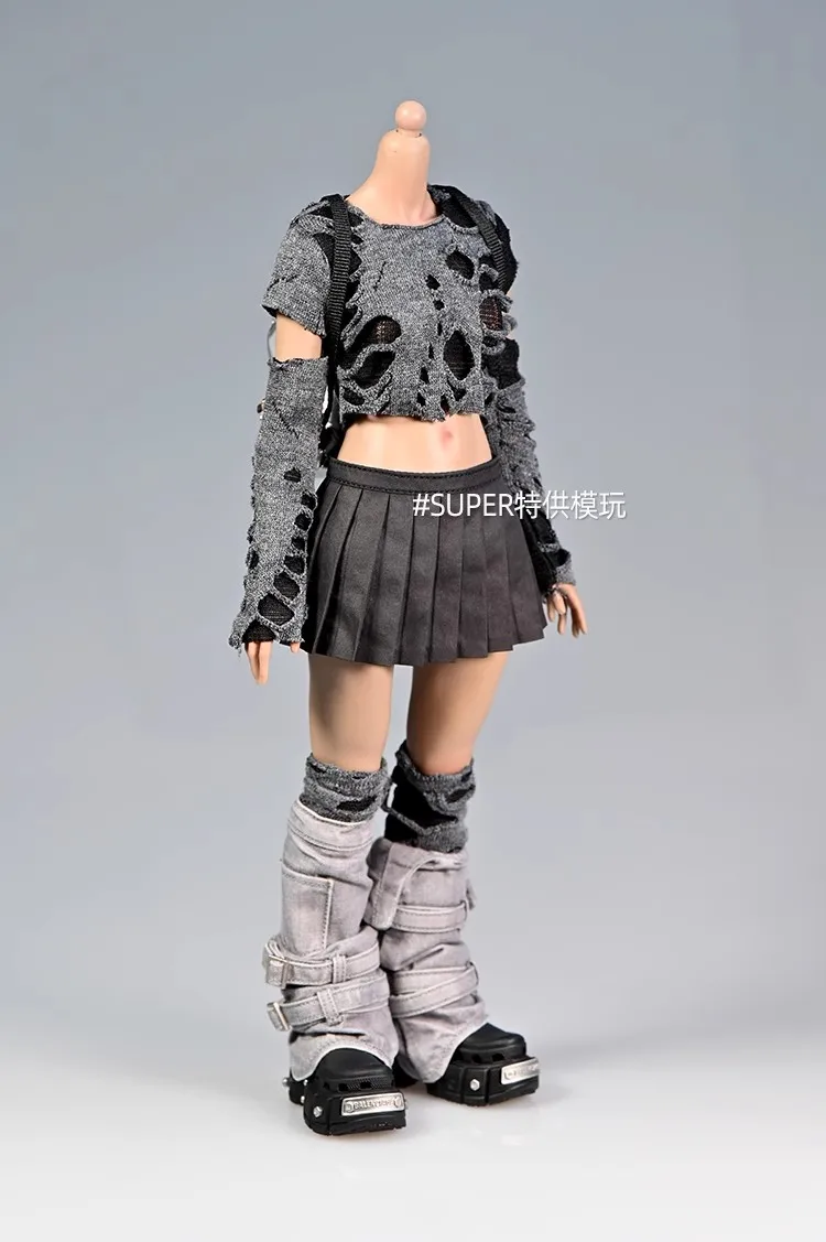 1:6 Scale Female Soldier Wasteland Ripped Bottom T-shirt Gray Hoodie Denim Shorts 12” Trendy Doll Costume Accessories Model DIY
1:6 Scale Female Soldier Wasteland Ripped Bottom T-shirt Gray Hoodie Denim Shorts 12” Trendy Doll Costume Accessories Model DIY