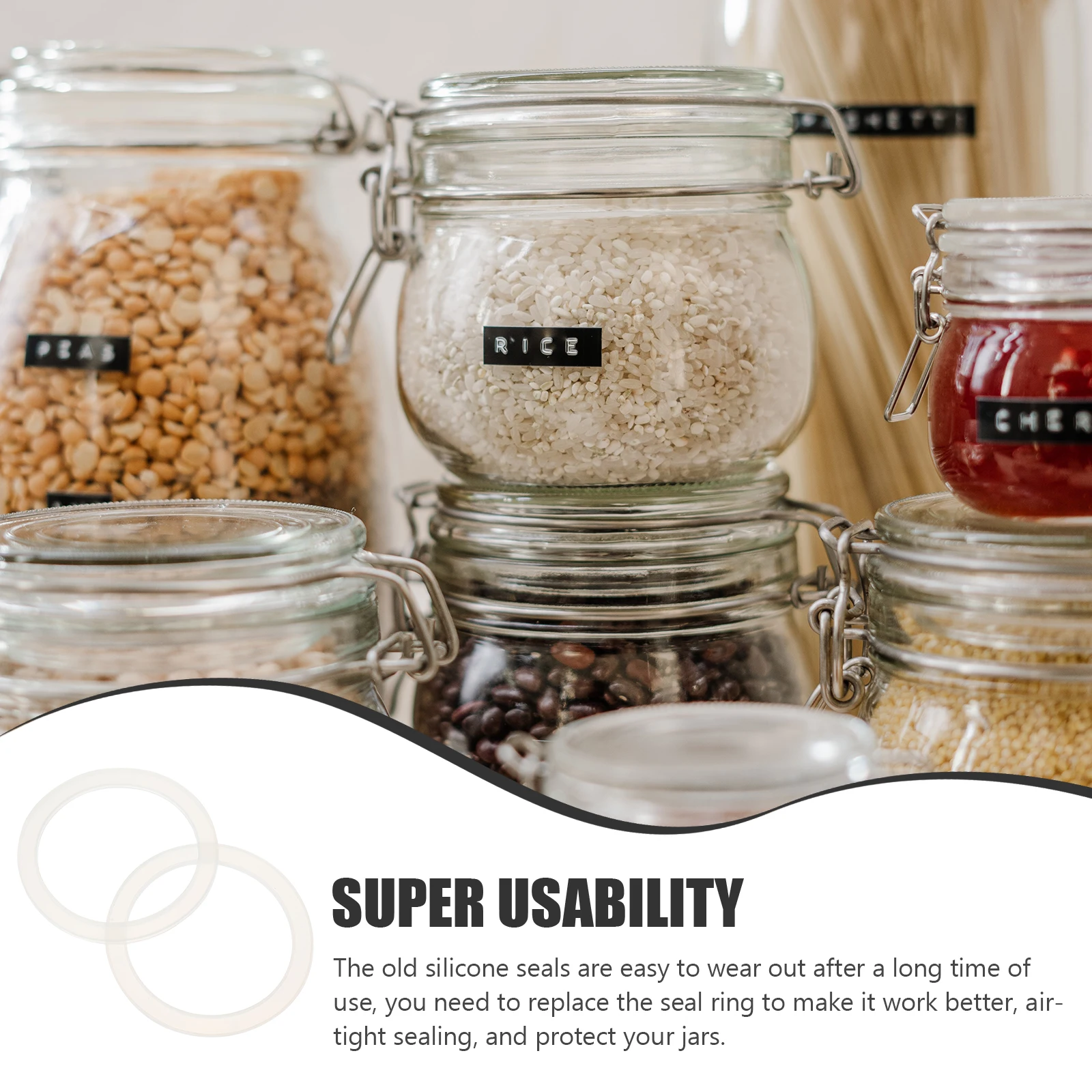 20pcs Leakproof Sealing Rings for Wide Mouth Jars Canister Gaskets White Food Grade Supple Smooth Easy Clean Reusable Jar Seal
20pcs Leakproof Sealing Rings for Wide Mouth Jars Canister Gaskets White Food Grade Supple Smooth Easy Clean Reusable Jar Seal