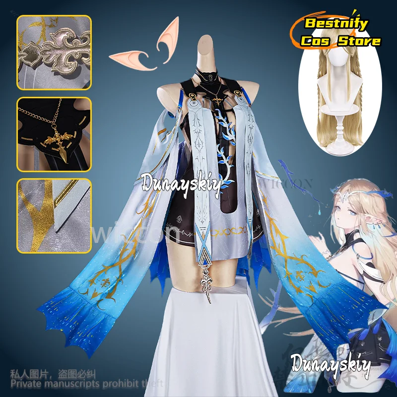 Wuthering Waves Cosplay Goddess Cartethyia Design Irregular Anime Skirt Water Color Sexy Lolita Cos Earring Props Set Customized
Wuthering Waves Cosplay Goddess Cartethyia Design Irregular Anime Skirt Water Color Sexy Lolita Cos Earring Props Set Customized