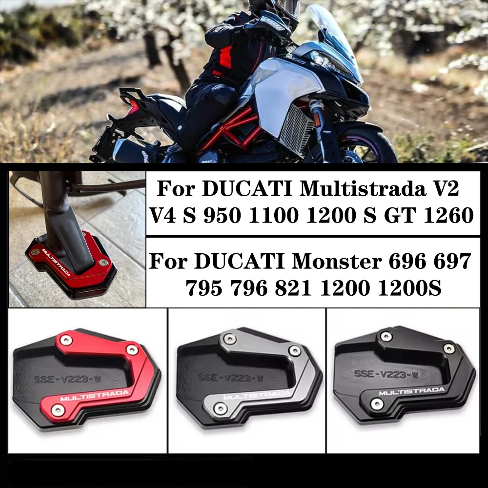 Enlarged plate Fit For DUCATI Multistrada V2 V4 S 950 1100 1200 S GT 1260 Monster 696 821 Motorcycle CNC Side Stand accessories
Enlarged plate Fit For DUCATI Multistrada V2 V4 S 950 1100 1200 S GT 1260 Monster 696 821 Motorcycle CNC Side Stand accessories