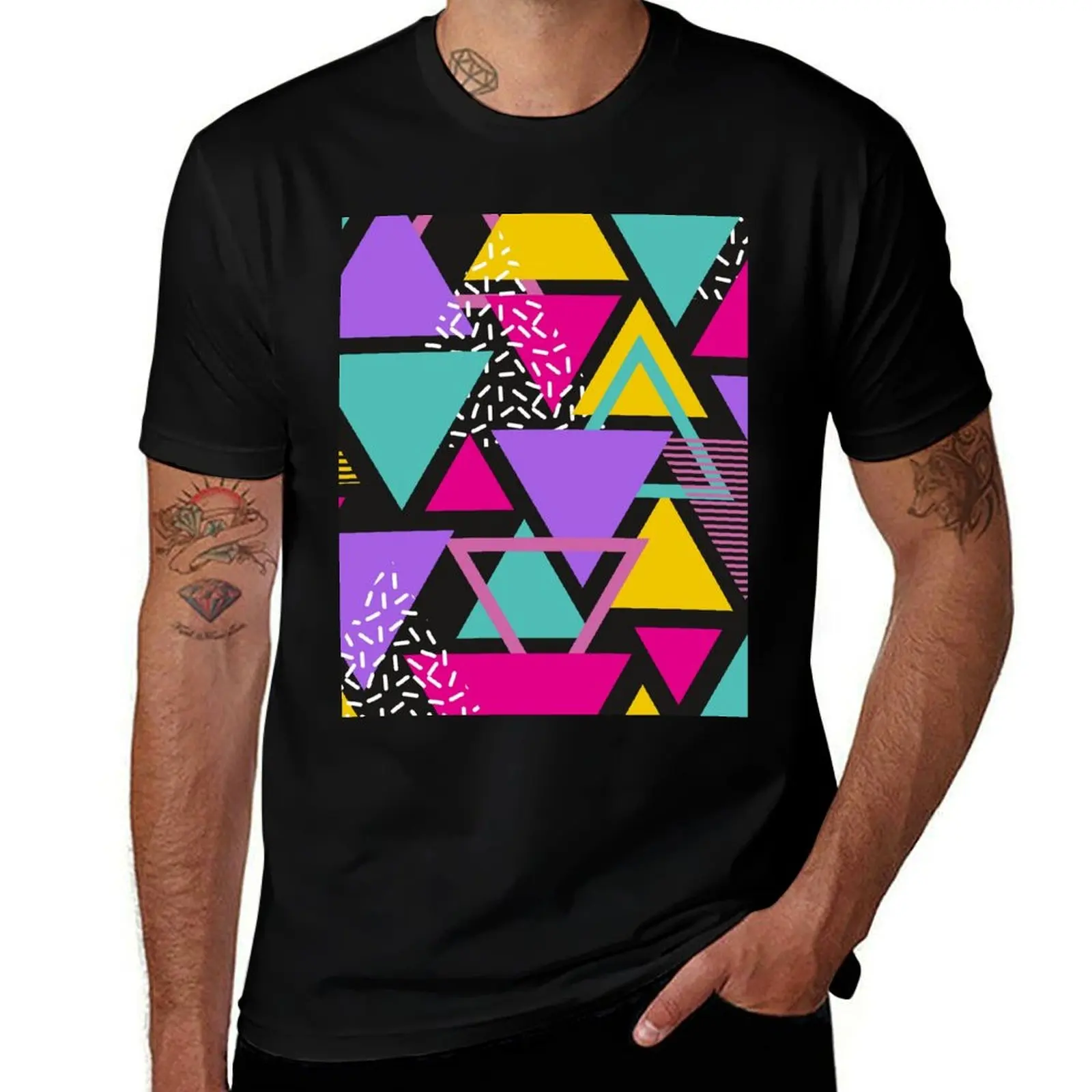 t Memphis oversize high quality shirts Triangles shirts cotton T-Shirt t anime
t Memphis oversize high quality shirts Triangles shirts cotton T-Shirt t anime