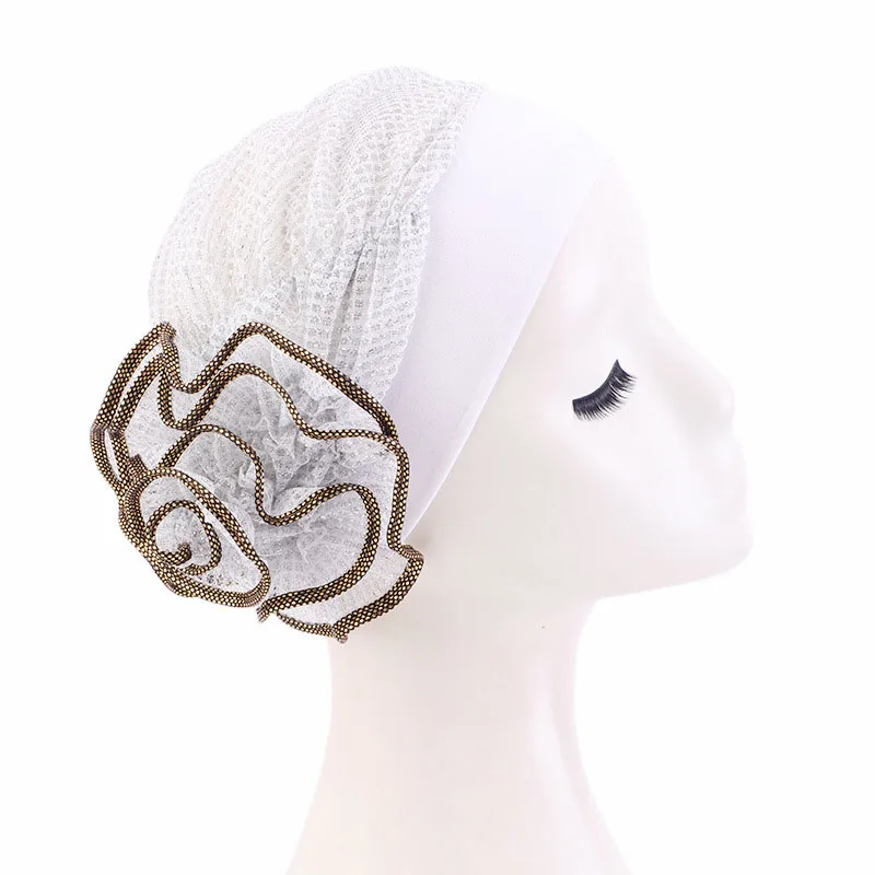 Flower Glitter Turban For Women Shiny Sequins Hijab Bonnet Soft Head Cover Fashion Wedding Party Headscarf Hair Protection Cap
Flower Glitter Turban For Women Shiny Sequins Hijab Bonnet Soft Head Cover Fashion Wedding Party Headscarf Hair Protection Cap