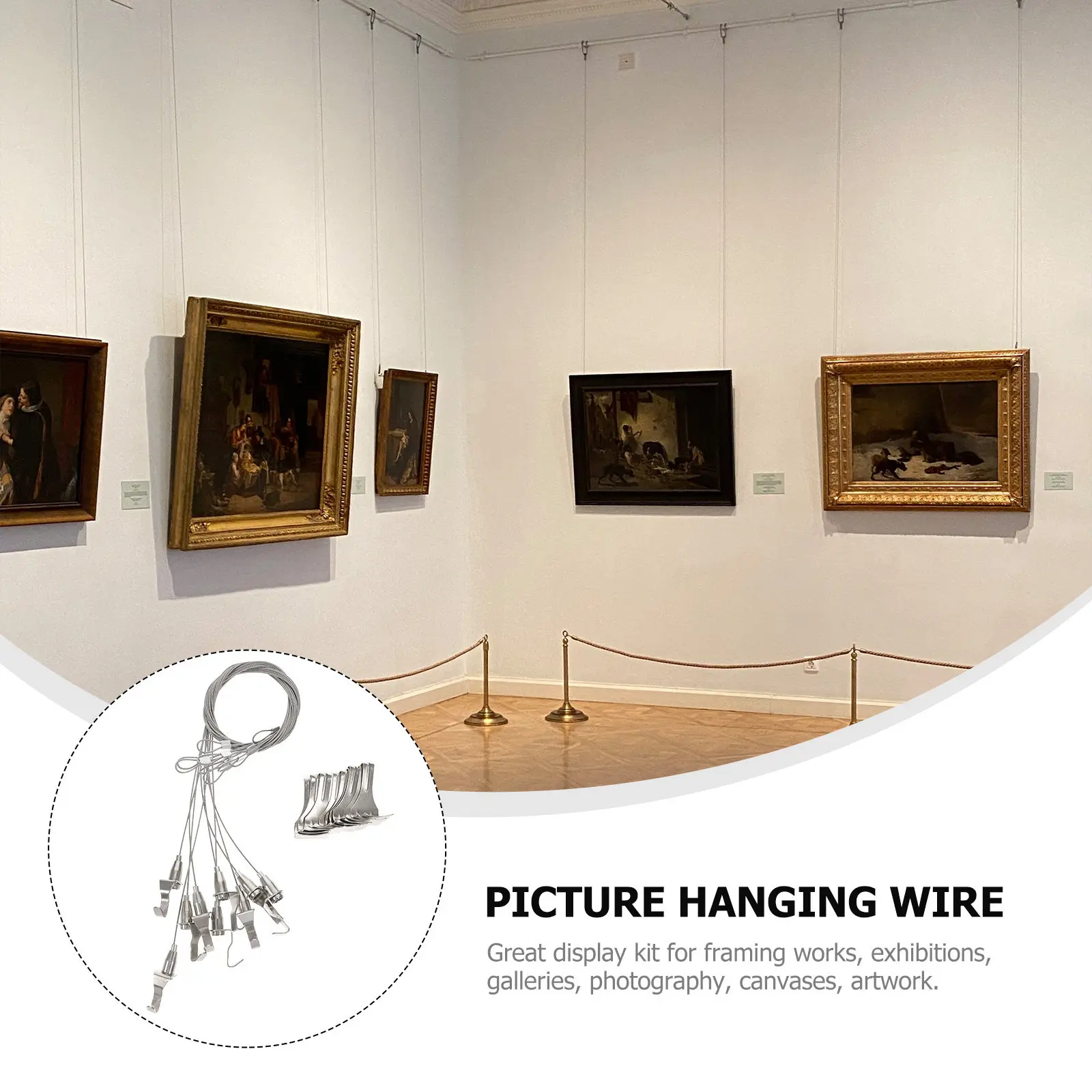 10Pcs Picture Hanging Wire Heavy Duty Adjustable Cable Loop Ends for Mirror Frames Art Display Reliable Stainless Steel Hanging
10Pcs Picture Hanging Wire Heavy Duty Adjustable Cable Loop Ends for Mirror Frames Art Display Reliable Stainless Steel Hanging