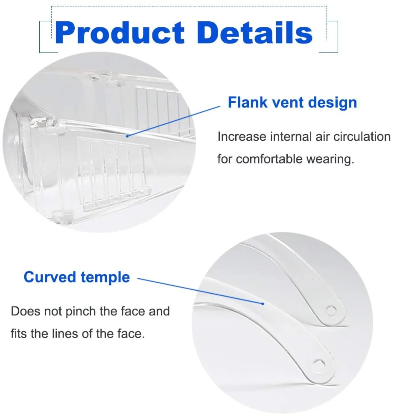 Windproof Anti-Splash Safety Glasses Transparent Protective Goggles Curved Temple Side Ventilation for Work Outdoor Activities
Windproof Anti-Splash Safety Glasses Transparent Protective Goggles Curved Temple Side Ventilation for Work Outdoor Activities