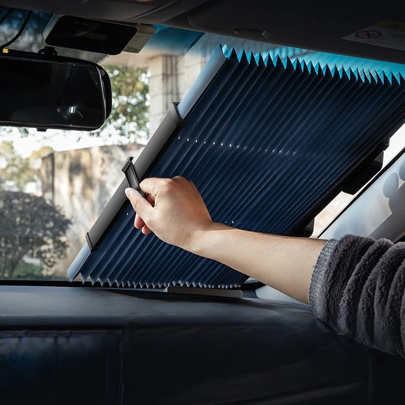 Automotive Sunscreen Insulation Sunscreen For Car Automatic Telescopic Folding Sunscreen Front Block Household Blinds
Automotive Sunscreen Insulation Sunscreen For Car Automatic Telescopic Folding Sunscreen Front Block Household Blinds