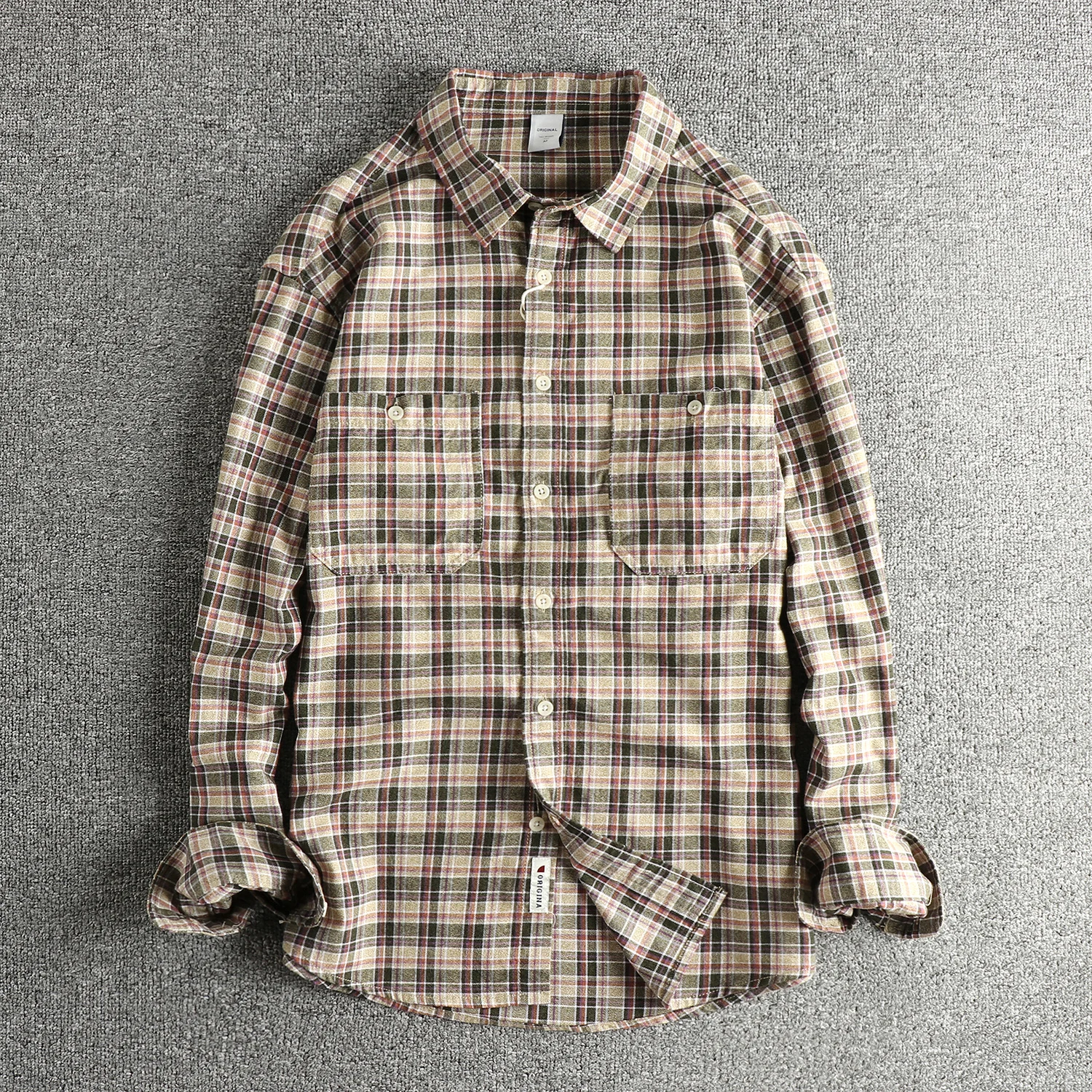 Retro Color-Woven Pure Cotton Plaid Long Sleeve Shirt Men's American Workwear Spring Autumn Versatile Youth Shirt Jacket
Retro Color-Woven Pure Cotton Plaid Long Sleeve Shirt Men's American Workwear Spring Autumn Versatile Youth Shirt Jacket