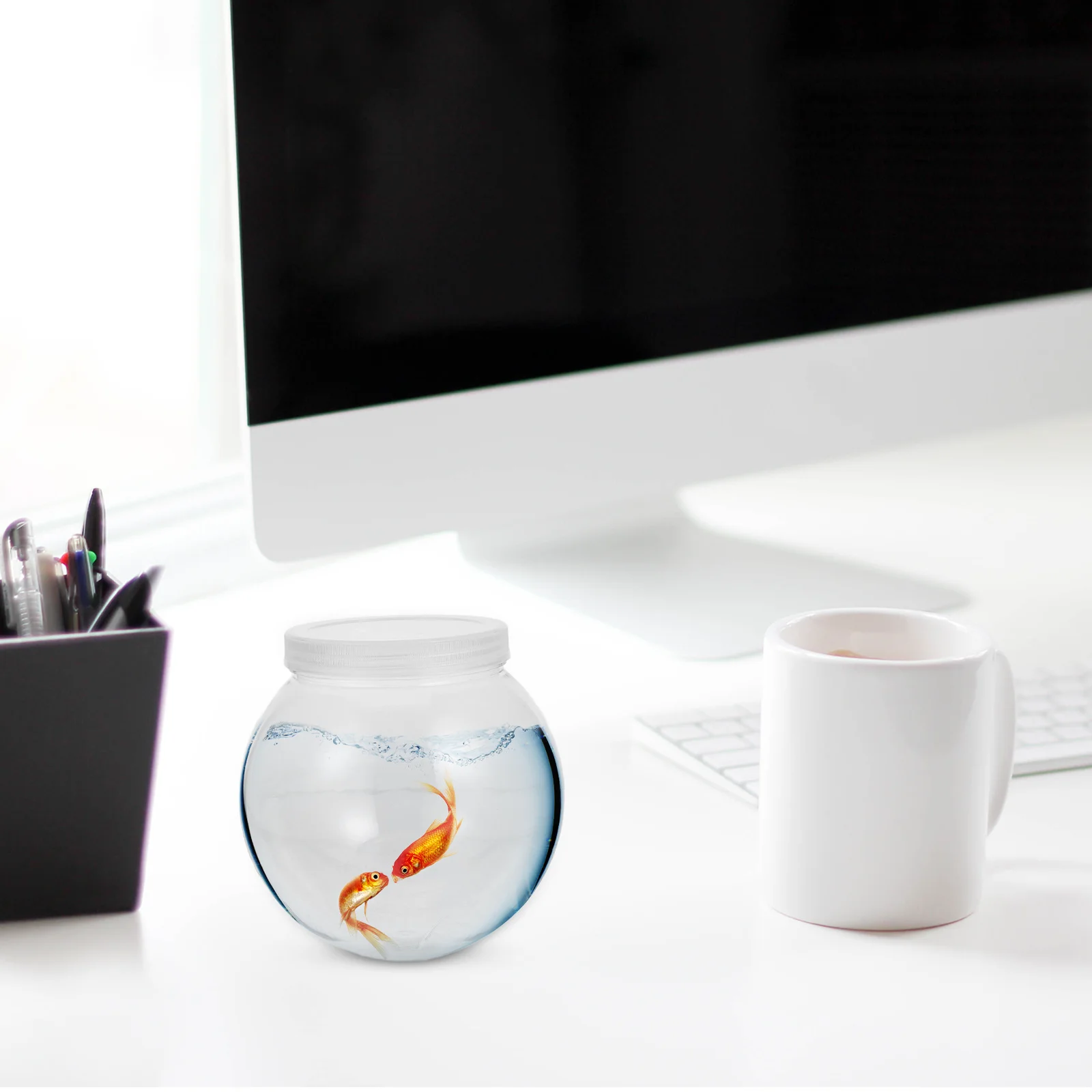 Desktop Transparent Small Plastic Fish Bowl Durable Shatterproof Aquarium for Home Office Fish Decor Plastic Fishbowl
Desktop Transparent Small Plastic Fish Bowl Durable Shatterproof Aquarium for Home Office Fish Decor Plastic Fishbowl