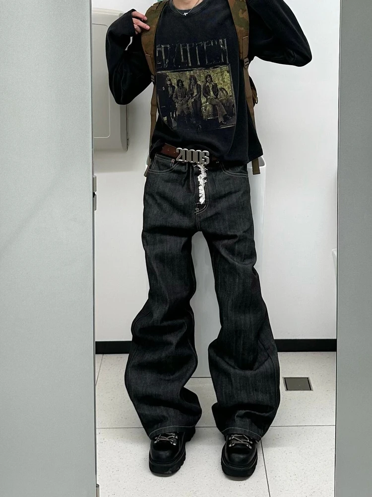 Retro American Vibe Destroyed Look Multi-Button Design Cool Loose Straight-Leg Original Jeans Men's Casual Long Pants
Retro American Vibe Destroyed Look Multi-Button Design Cool Loose Straight-Leg Original Jeans Men's Casual Long Pants