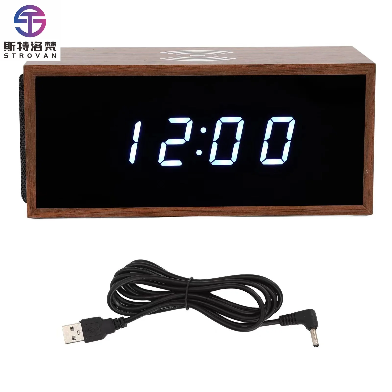 5V/2A Wireless Charger Creative Audio Speaker Wooden Smart Clock LED Digital Display Type-C Port 10W Output Power
5V/2A Wireless Charger Creative Audio Speaker Wooden Smart Clock LED Digital Display Type-C Port 10W Output Power
