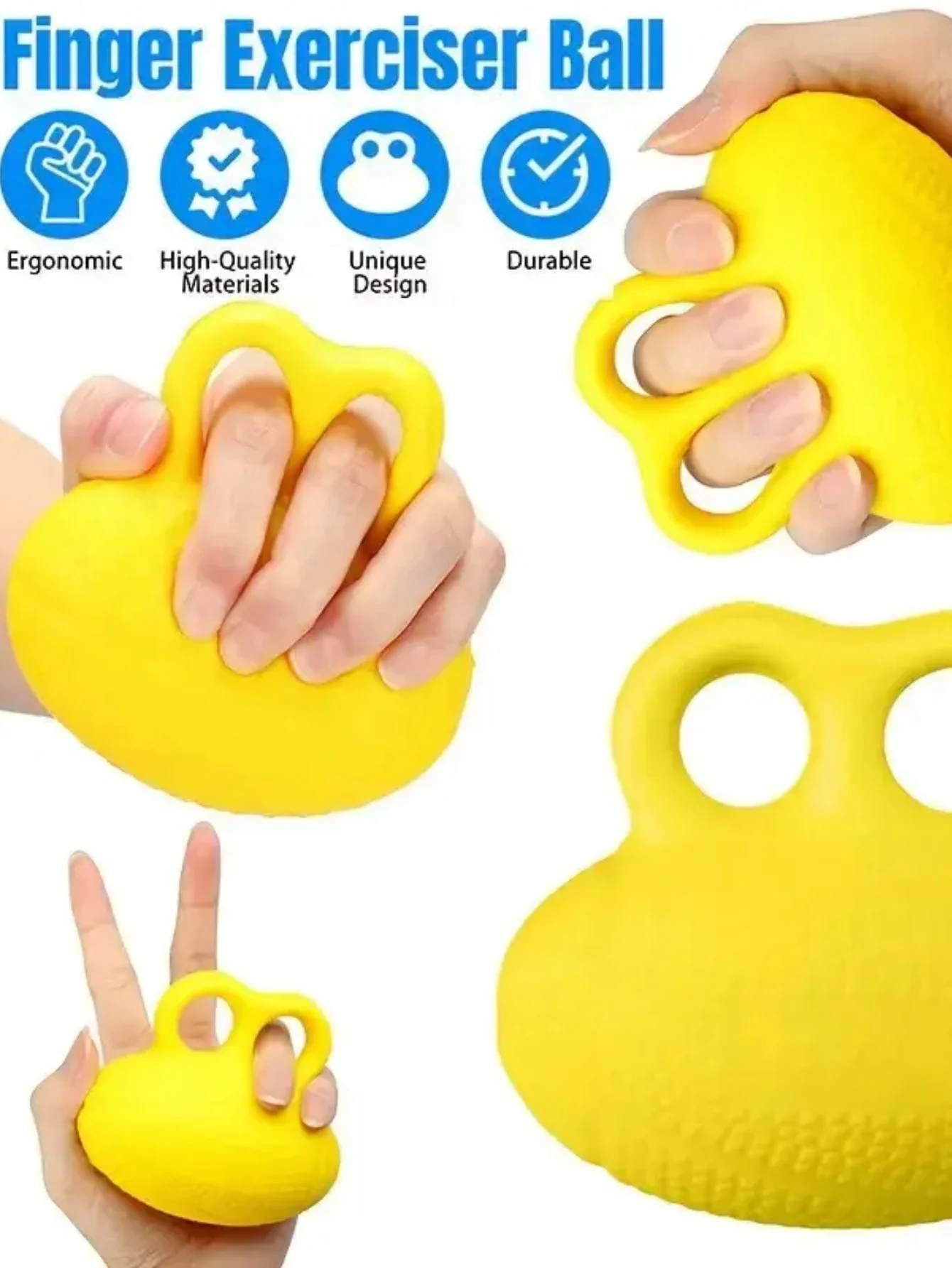 Сверхмощный тренировочный мяч из искусственной кожи для рук — высокоэластичный мяч для захвата яичной формы, идеально подходит для упражнений на пальцы и запястья, нескользящий
Сверхмощный тренировочный мяч из искусственной кожи для рук — высокоэластичный мяч для захвата яичной формы, идеально подходит для упражнений на пальцы и запястья, нескользящий