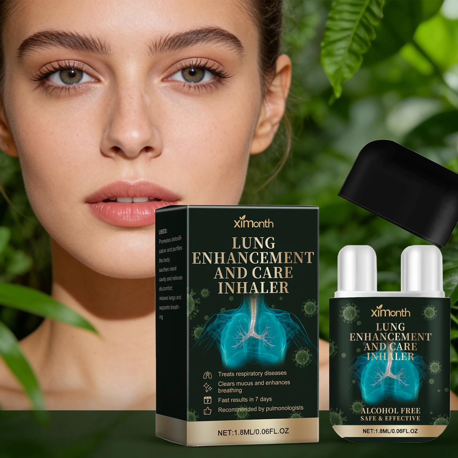 Herbal Lung Enhance Cleanse Inhaler Soothing Breathing Purification Airway Nasal Diffuser Clear Mucus Improve Sleep Nasal Care
Herbal Lung Enhance Cleanse Inhaler Soothing Breathing Purification Airway Nasal Diffuser Clear Mucus Improve Sleep Nasal Care