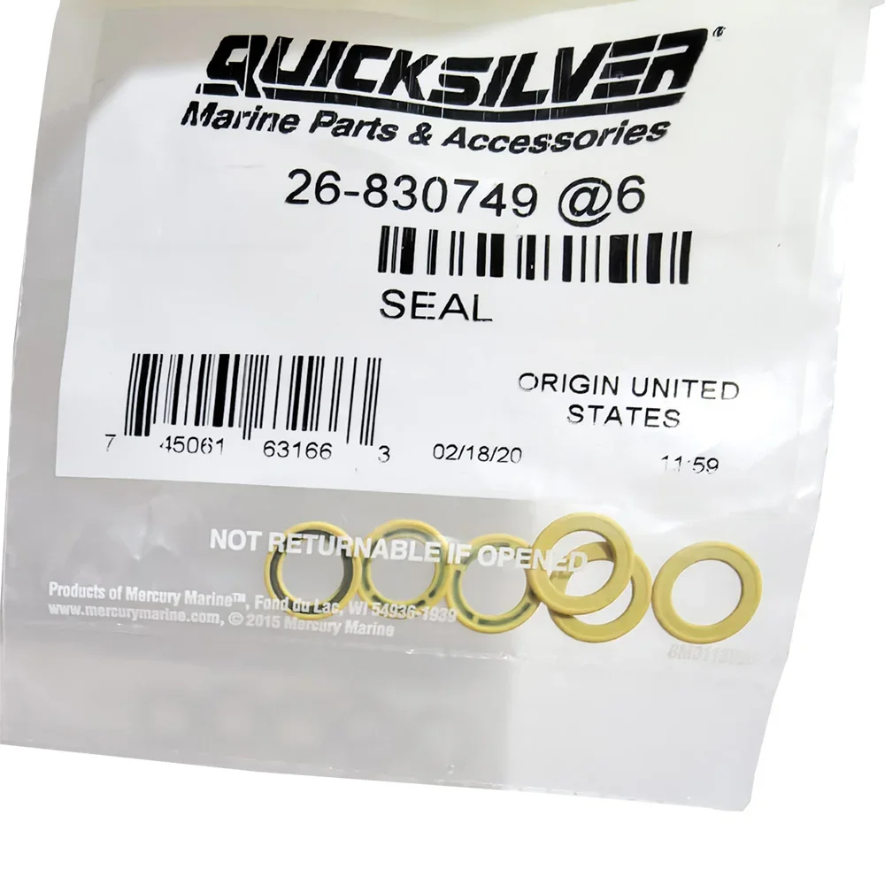6 шт. 26-830749 Комплект прокладок из нержавеющей стали для подвесного двигателя Mercury 40-90HP 115/135/175HP 2,5 л 3,0 л (оригинал) 
6 шт. 26-830749 Комплект прокладок из нержавеющей стали для подвесного двигателя Mercury 40-90HP 115/135/175HP 2,5 л 3,0 л (оригинал)