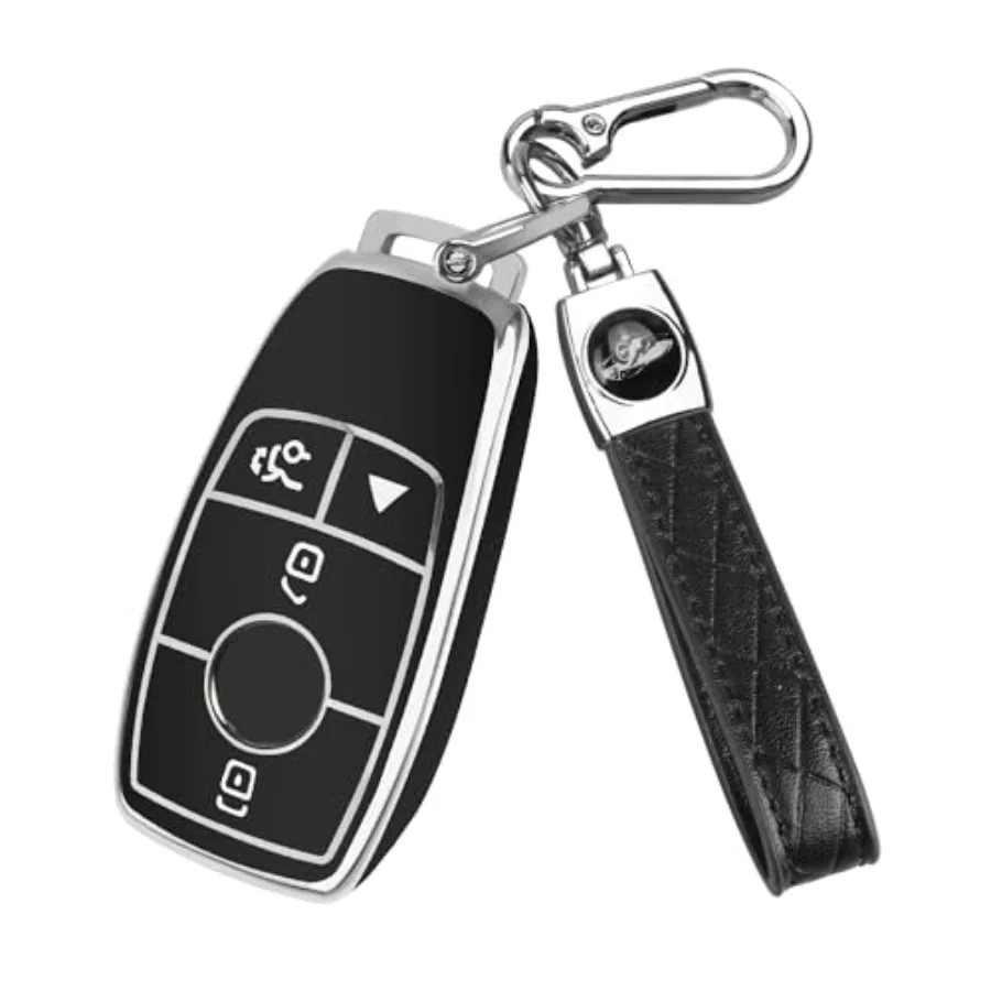 for Mercedes Key Fob Cover with Keychain, Soft TPU Key Case Protector Compatible with Mercedes-Benz E S A C G CLS CLK GLC ML GL
for Mercedes Key Fob Cover with Keychain, Soft TPU Key Case Protector Compatible with Mercedes-Benz E S A C G CLS CLK GLC ML GL