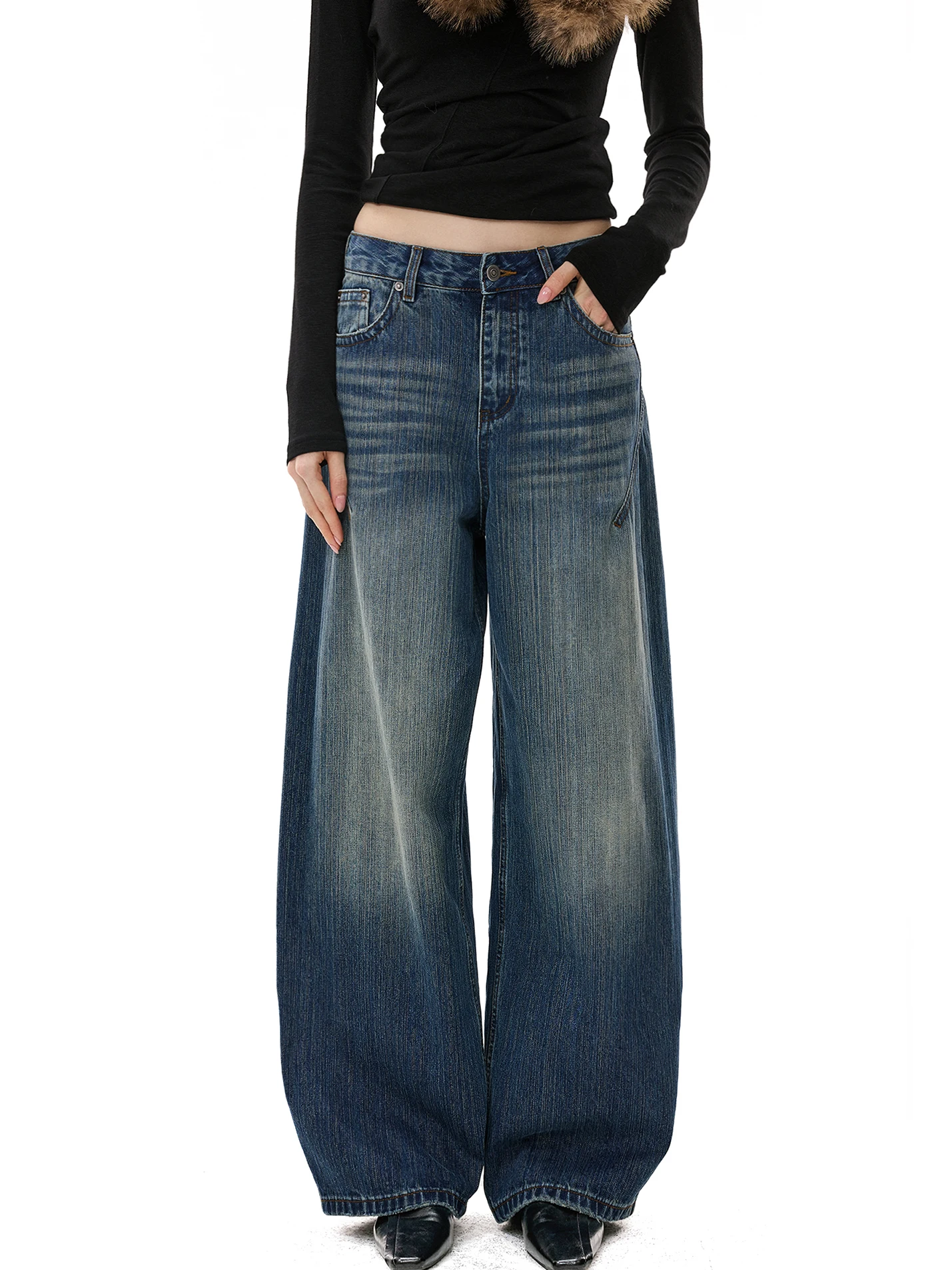 Monroo American Retro Waed Knife Jeans Women Loose Lazy Blue Floor-Length Casual Long Pants
Monroo American Retro Waed Knife Jeans Women Loose Lazy Blue Floor-Length Casual Long Pants