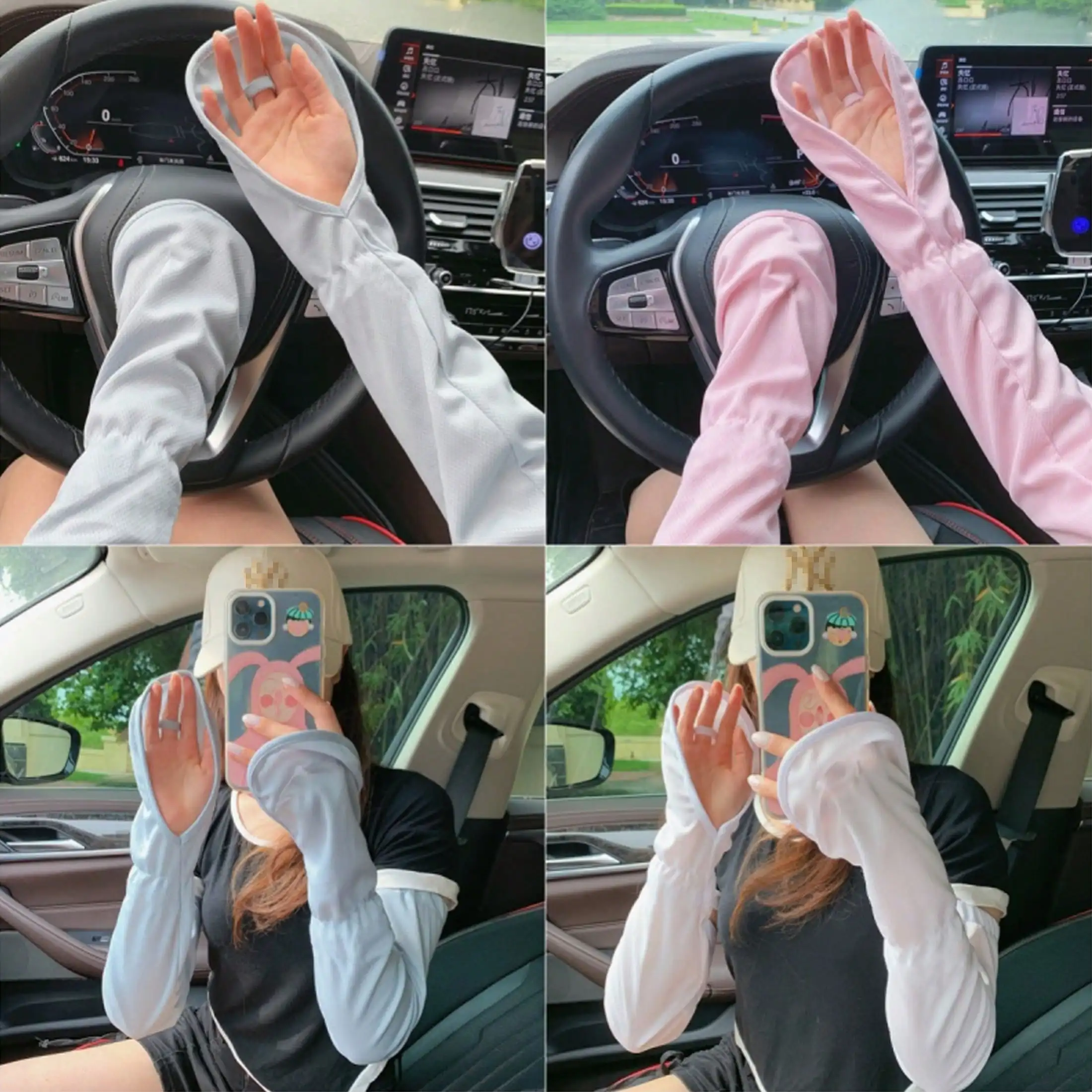 1pc Japanese Summer Anti-UV Arm Sleeves, Wide Loose Fishbone Shaped Breathable Ice Silk Sun Protection For Cycling, Driving, Outdoor Activities Summer
1pc Japanese Summer Anti-UV Arm Sleeves, Wide Loose Fishbone Shaped Breathable Ice Silk Sun Protection For Cycling, Driving, Outdoor Activities Summer