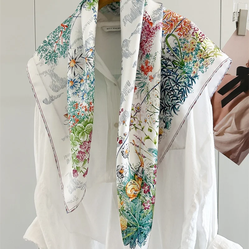 Floral Prints 100% Silk Scarf Neckerchief Womens Charming Real Silk Scarves Wraps Shawl 90x90cm
Floral Prints 100% Silk Scarf Neckerchief Womens Charming Real Silk Scarves Wraps Shawl 90x90cm
