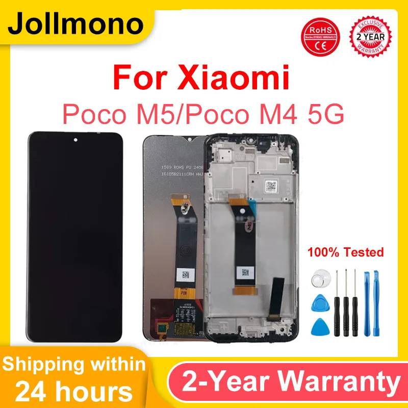 Для Xiaomi Poco M5 ЖК-дисплей M4 5G с сенсорным экраном для Xiaomi Poco M5S ЖК-дисплей 22041219PG в сборе с дигитайзером 22071219CG Замена
Для Xiaomi Poco M5 ЖК-дисплей M4 5G с сенсорным экраном для Xiaomi Poco M5S ЖК-дисплей 22041219PG в сборе с дигитайзером 22071219CG Замена