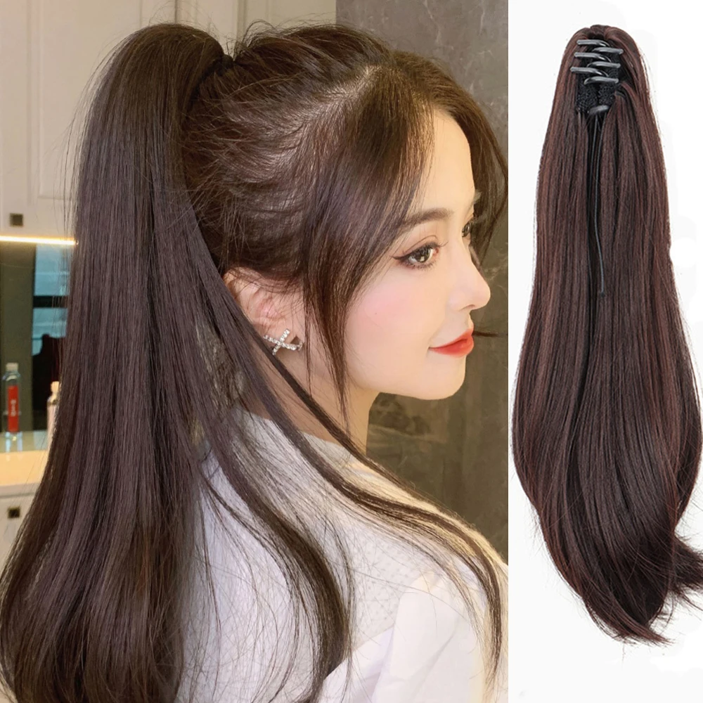 Synthetic 45cm Claw Clip Micro Curly in Ponytail Extension Long Straight Curly Black Brown Ponytail Hairpiece for Women
Synthetic 45cm Claw Clip Micro Curly in Ponytail Extension Long Straight Curly Black Brown Ponytail Hairpiece for Women