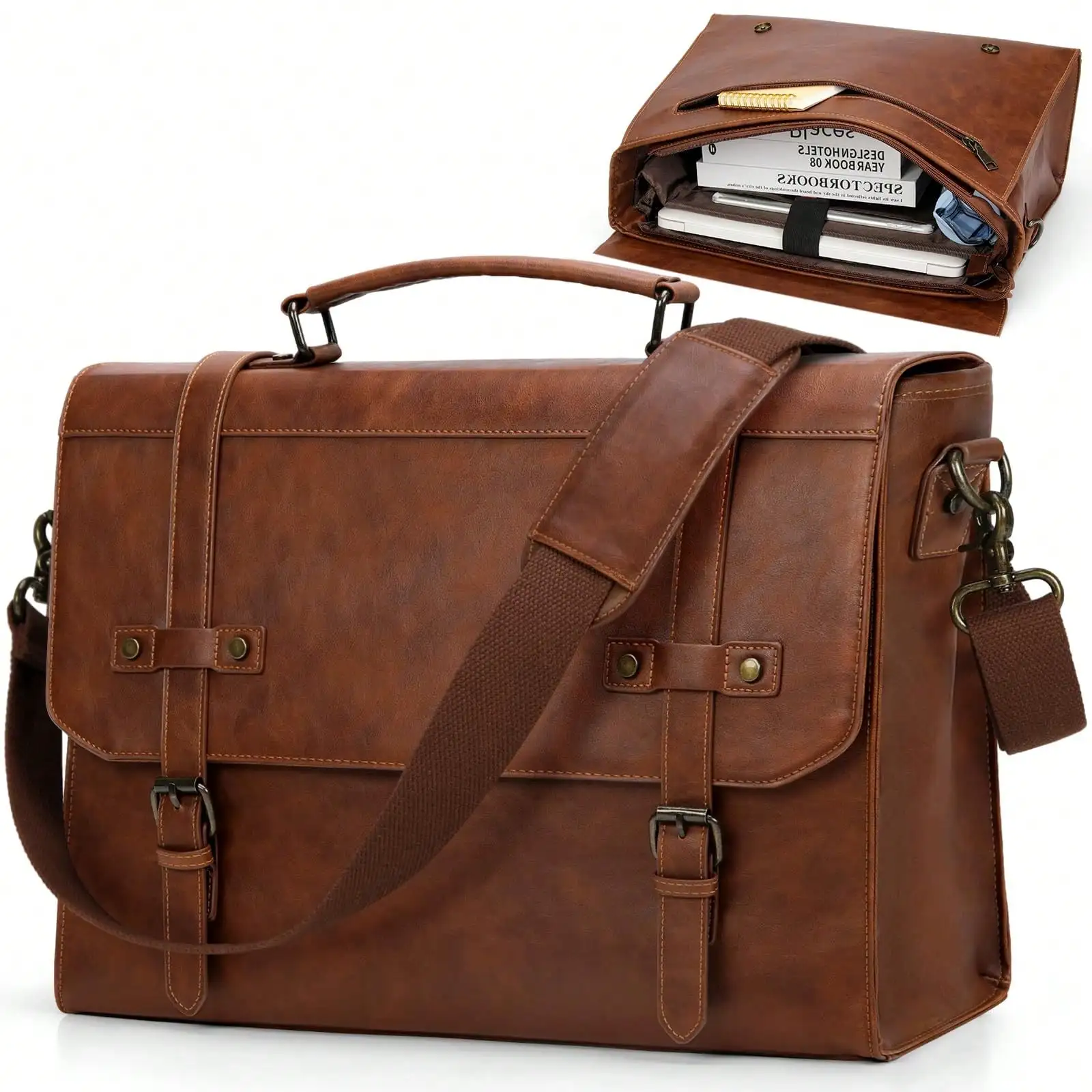 Mens Messenger Bag 17 Inch Waterproof Vintage Leather Laptop Briefcase Large Laptop Bag Satchel Bag Computer Shoulder Bag For Office Business Travel College
Mens Messenger Bag 17 Inch Waterproof Vintage Leather Laptop Briefcase Large Laptop Bag Satchel Bag Computer Shoulder Bag For Office Business Travel College