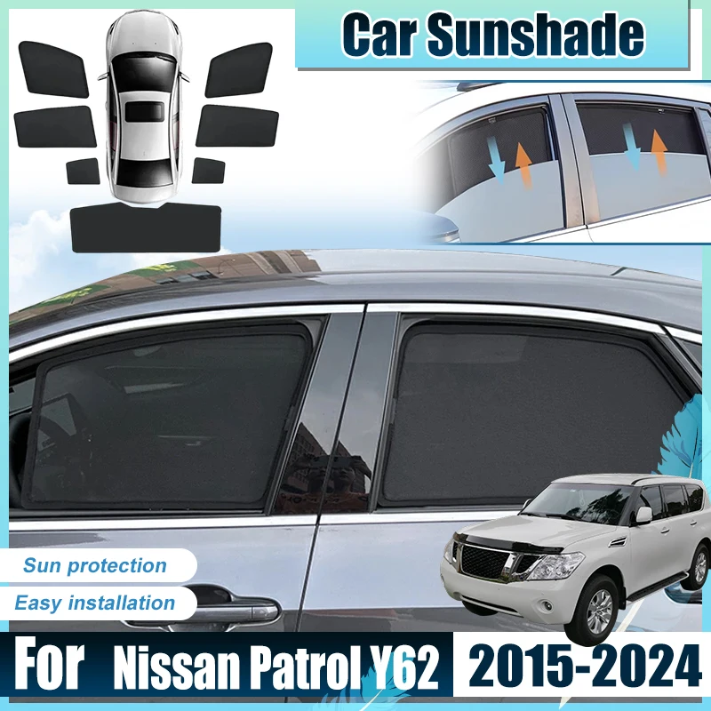 For Nissan Patrol Y62 Accessories Armada 2015-2024 Car Front Rear Window Sun Shades Covers Anti UV Visors Heat light Shield Net
For Nissan Patrol Y62 Accessories Armada 2015-2024 Car Front Rear Window Sun Shades Covers Anti UV Visors Heat light Shield Net