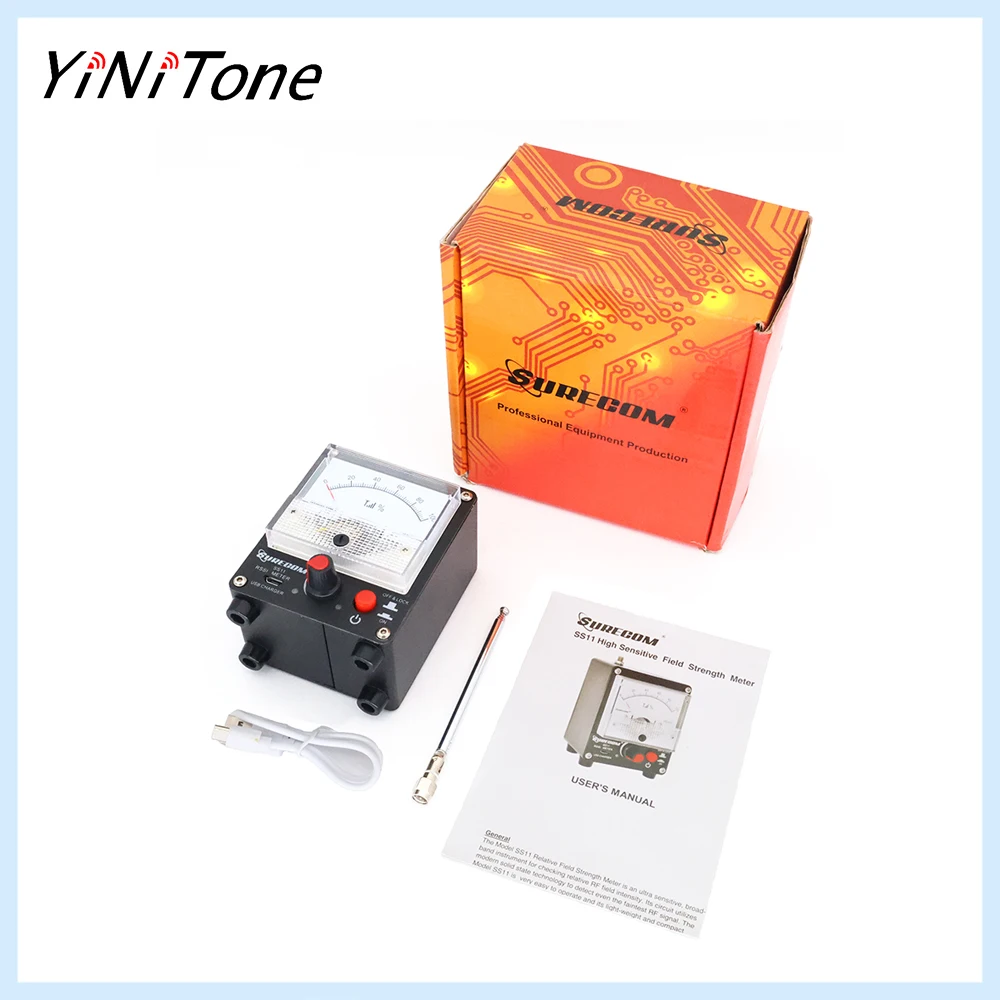 Surecom SS11 Field Strength Meter 100KHz-3GHz - High Sensitivity, RSSI Tester, SMA, Built-in Battery 
Surecom SS11 Field Strength Meter 100KHz-3GHz - High Sensitivity, RSSI Tester, SMA, Built-in Battery
