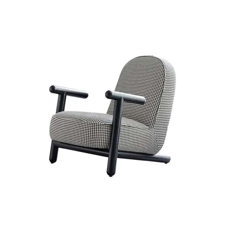 Thousand bird grid single chair Nordic light luxury balcony leisure chair Solid wood designer recliner
Thousand bird grid single chair Nordic light luxury balcony leisure chair Solid wood designer recliner