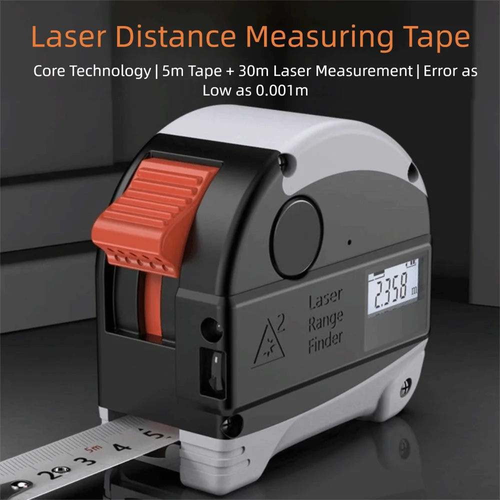 5-Meter Range Laser Steel Electronic Ruler Large LCD Display Waterproof Design Digital Laser Tape Measure 40-Meter Distance
5-Meter Range Laser Steel Electronic Ruler Large LCD Display Waterproof Design Digital Laser Tape Measure 40-Meter Distance