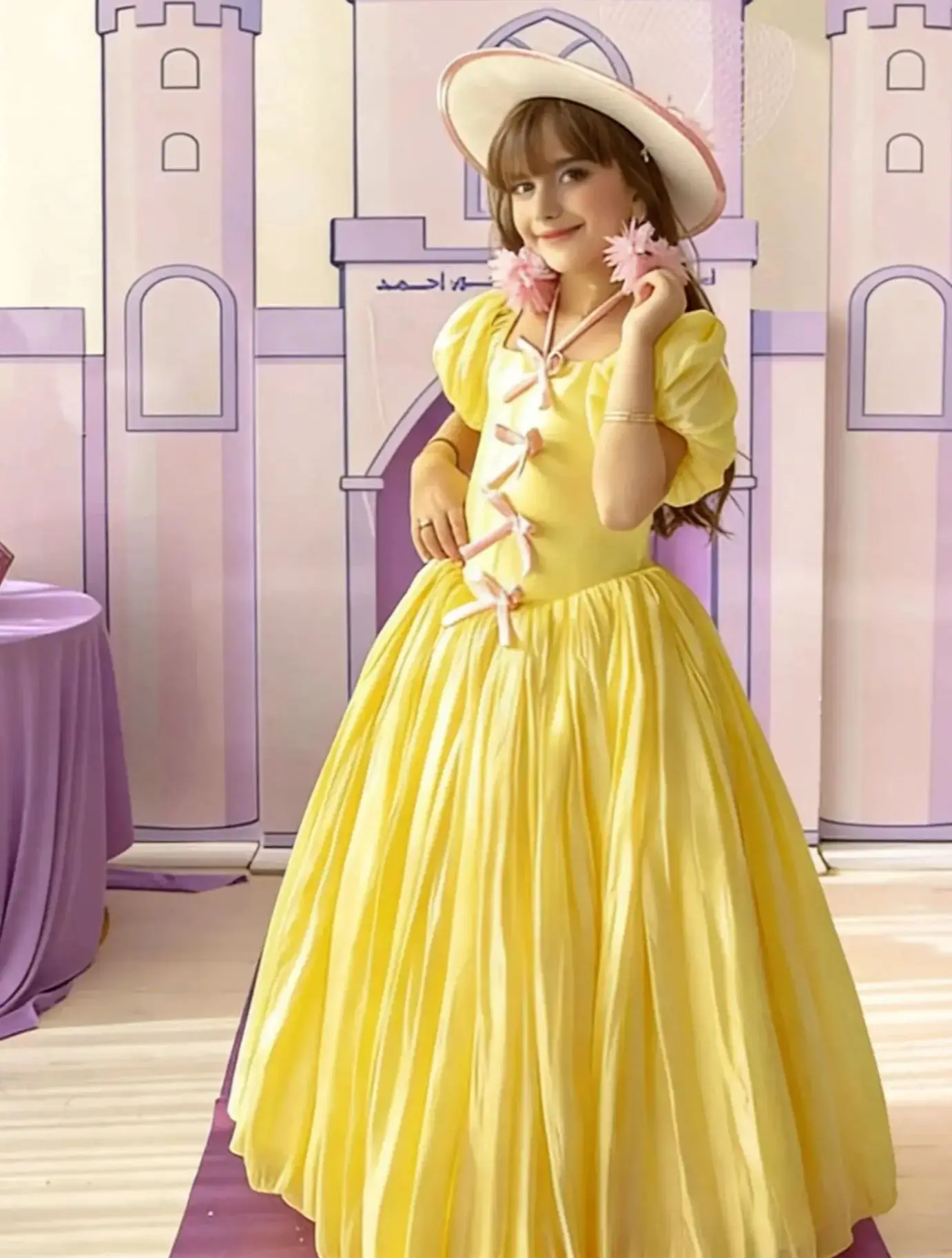 Princess Yellow Customized Flower Girl Dress For Wedding Puff Sleeves Mini Bow Kids Birthday Holy Communion Prom Party Gown
Princess Yellow Customized Flower Girl Dress For Wedding Puff Sleeves Mini Bow Kids Birthday Holy Communion Prom Party Gown