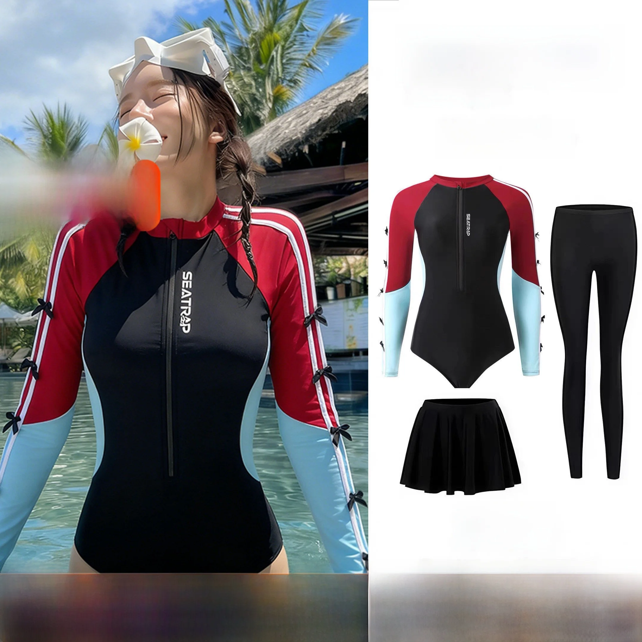 Women's Full-Body Wetsuit Long Sve Surfing Suit Qui Dry UV Protection UPF50 Diving Suit for Swimming And Snorkeling
Women's Full-Body Wetsuit Long Sve Surfing Suit Qui Dry UV Protection UPF50 Diving Suit for Swimming And Snorkeling
