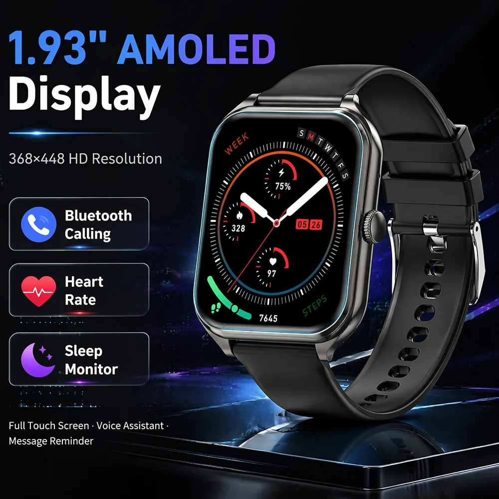 LIGE Ultra-thin Smart Watch 1.93-inch AMOLED HD Screen Heart Rate Monitor Bluetooth Call Fitness Tracker Men Women Smart Watches
LIGE Ultra-thin Smart Watch 1.93-inch AMOLED HD Screen Heart Rate Monitor Bluetooth Call Fitness Tracker Men Women Smart Watches