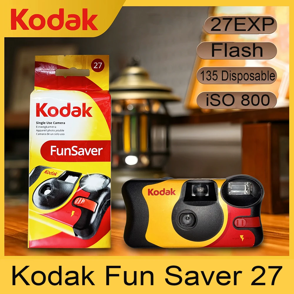 Kodak Fun Saver 27Exp Kodak Point and Shoot Camera ISO 800 Kodak Disposable Film Camera Kodak Film Color Creative Camera
Kodak Fun Saver 27Exp Kodak Point and Shoot Camera ISO 800 Kodak Disposable Film Camera Kodak Film Color Creative Camera