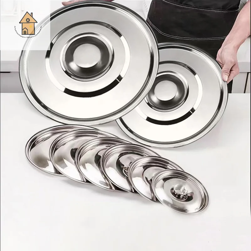 10-26cm Round Pot Lid Thicken Stainless Steel Saucepan Cover Replacement Universal Kitchen Food Lid Kitchen Supplies 
10-26cm Round Pot Lid Thicken Stainless Steel Saucepan Cover Replacement Universal Kitchen Food Lid Kitchen Supplies