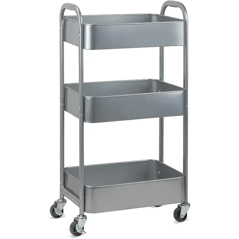 3-Tier Rolling Utility Cart with Caster Wheels,Easy Assembly, for Kitchen, Bathroom (Silvery-Grey)
3-Tier Rolling Utility Cart with Caster Wheels,Easy Assembly, for Kitchen, Bathroom (Silvery-Grey)