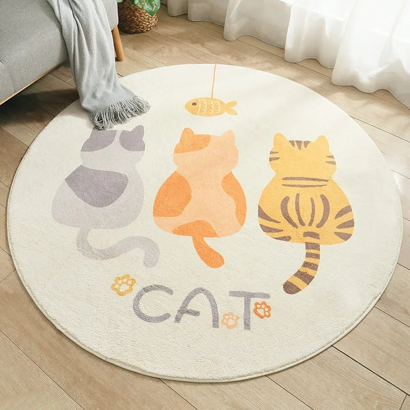 Round Cartoon Kitten Light Luxury Living Room Carpets Animal Prints Creative Art Bedroom Rug Home Decora Sofa Coffee Table Mat
Round Cartoon Kitten Light Luxury Living Room Carpets Animal Prints Creative Art Bedroom Rug Home Decora Sofa Coffee Table Mat
