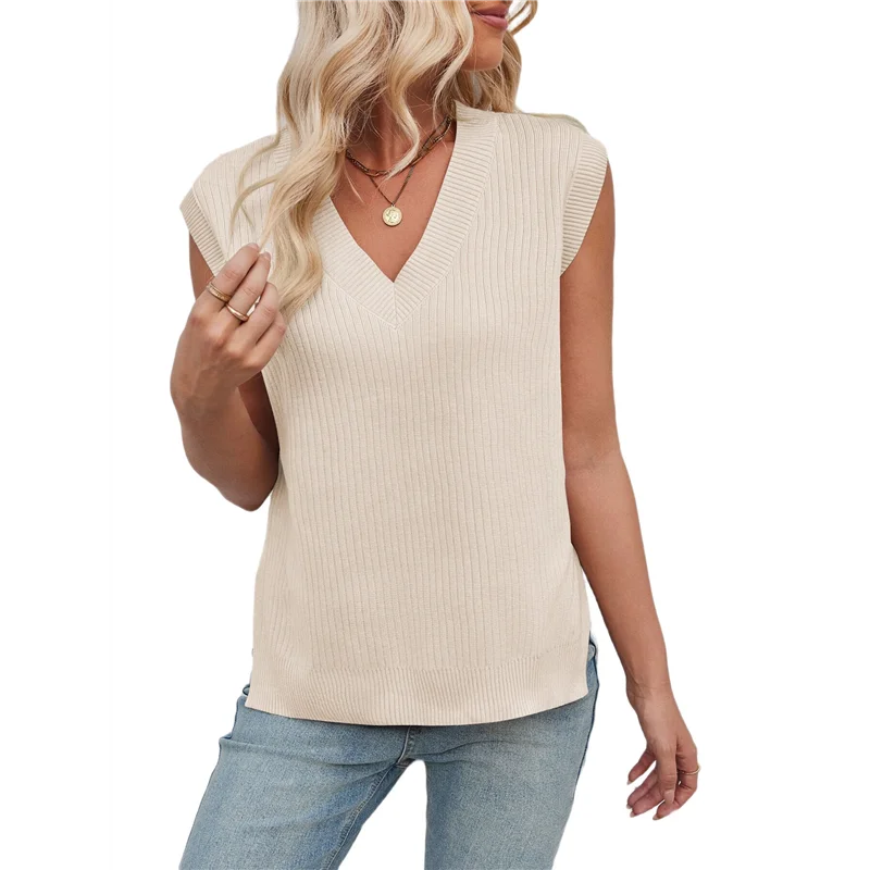 Womens V Neck Sweater Vest Oversized Ribbed Knit Sleeveless Casual Loose Fit Pullover Tank Top
Womens V Neck Sweater Vest Oversized Ribbed Knit Sleeveless Casual Loose Fit Pullover Tank Top