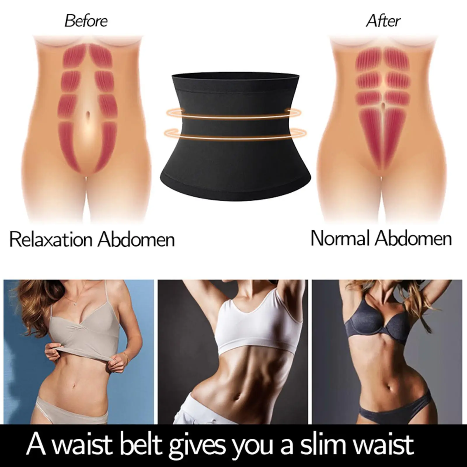 Women Waist Trainer Band Exercise Girdle Body Shaper Trimmer Belt
Women Waist Trainer Band Exercise Girdle Body Shaper Trimmer Belt