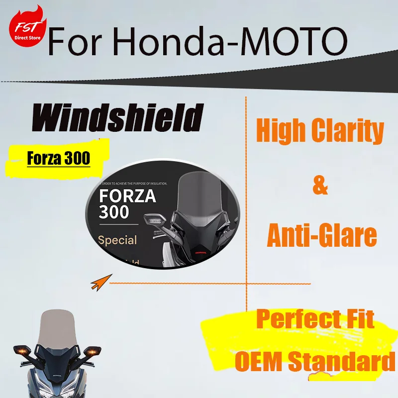 Optimized Height Windshield for Honda NSS350 Forza 300, PC Construction Rain Wind Shield
Optimized Height Windshield for Honda NSS350 Forza 300, PC Construction Rain Wind Shield