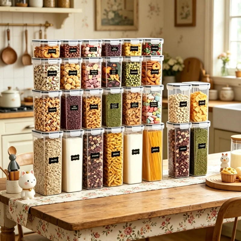24Pcs sealed storage set, tight lids, damp insect water resistance, essential tool for daily household small goods storage
24Pcs sealed storage set, tight lids, damp insect water resistance, essential tool for daily household small goods storage