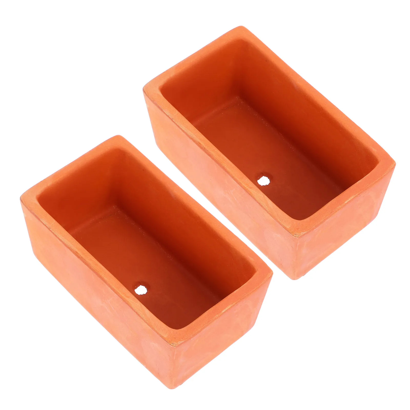2pcs Terracotta Clay Rectangular Flower Pots For Diy Garden Office Desktop Windowsill Decor Red Mini Flower Pots 12x7x5cm
2pcs Terracotta Clay Rectangular Flower Pots For Diy Garden Office Desktop Windowsill Decor Red Mini Flower Pots 12x7x5cm