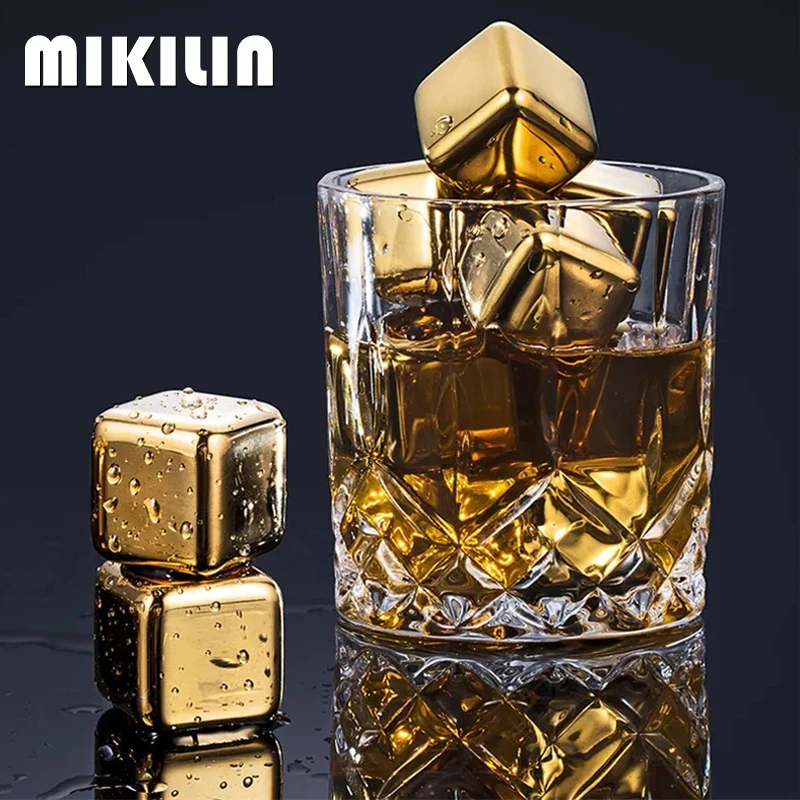 Reusable Stainless Steel Ice Cubes Whisky Wine Quick-frozen Metal Ice Cubes Gold Cooling Stones Beer Cooler Bar Accessories Tool
Reusable Stainless Steel Ice Cubes Whisky Wine Quick-frozen Metal Ice Cubes Gold Cooling Stones Beer Cooler Bar Accessories Tool