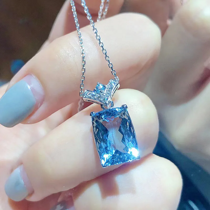 Blue Pendant Light Luxury Niche Advanced Personalized Collarbone Chain Summer Design Sea Blue Bracelet Necklace
Blue Pendant Light Luxury Niche Advanced Personalized Collarbone Chain Summer Design Sea Blue Bracelet Necklace