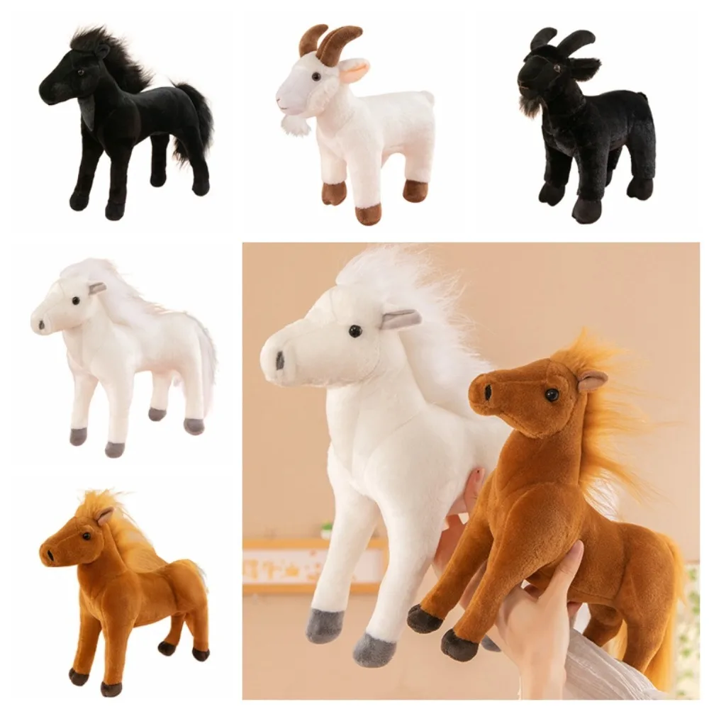 Doll Toys Animal Simulation Horse Plush Toy Fluffy PP Cotton Simulated Pony Doll Soft 30cm Goat Plush Doll Baby Kids Gift
Doll Toys Animal Simulation Horse Plush Toy Fluffy PP Cotton Simulated Pony Doll Soft 30cm Goat Plush Doll Baby Kids Gift