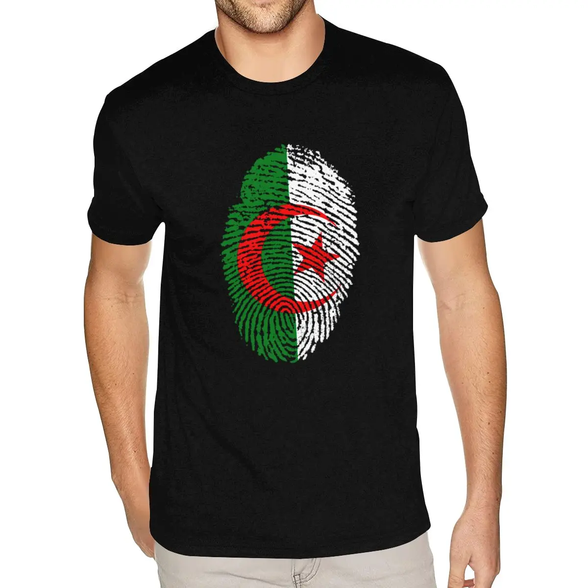 Черные футболки с отпечатками пальцев с флагом Алжира, мужские футболки высшего качества с короткими рукавами, 100% хлопок, черная футболка с круглым вырезом
Черные футболки с отпечатками пальцев с флагом Алжира, мужские футболки высшего качества с короткими рукавами, 100% хлопок, черная футболка с круглым вырезом