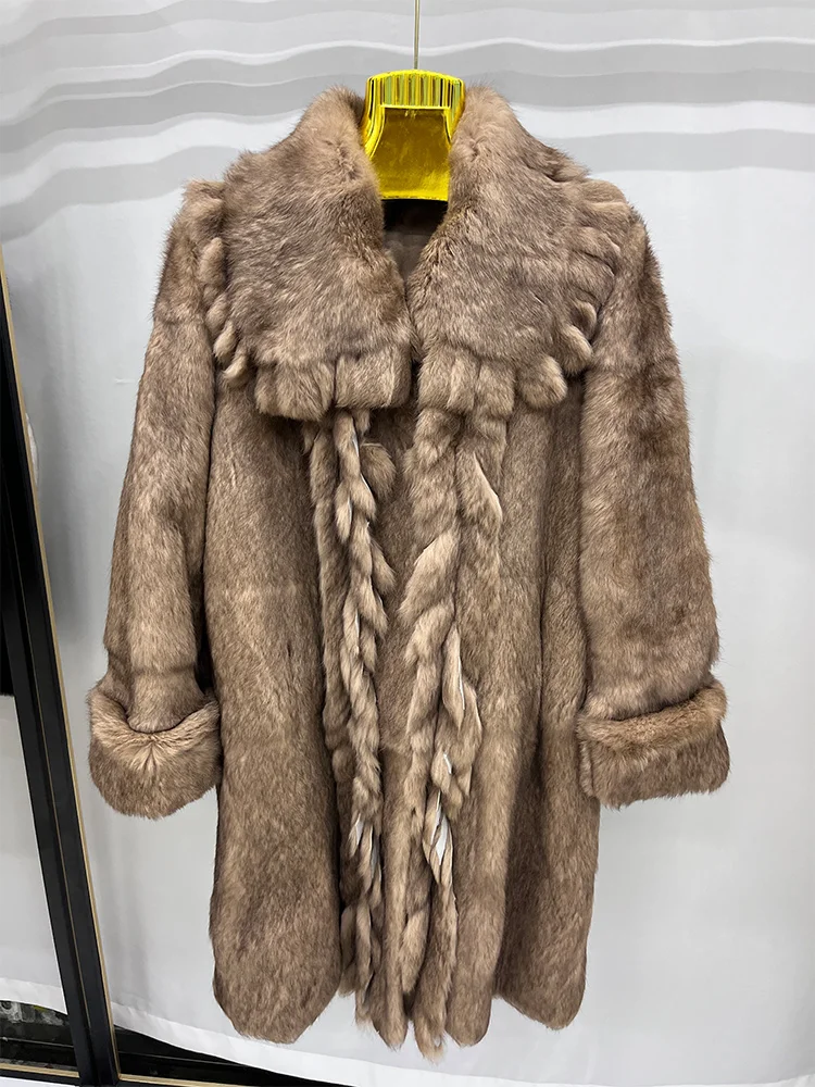 2026 New Winter Women Real Rabbit Fur Coat Natural Warm Rabbit Fur Long Jacket Lady Fashion Genuine Outerwear
2026 New Winter Women Real Rabbit Fur Coat Natural Warm Rabbit Fur Long Jacket Lady Fashion Genuine Outerwear
